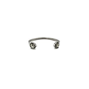 Waldor & Co. Pear Zircon Steel Cuff Bracelet